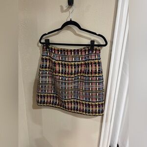 MILLY: MULTICOLOR TWEED MINI SKIRT